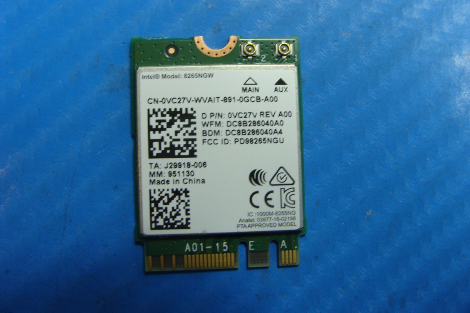 Dell Latitude 7490 14″ Genuine Laptop WiFi Wireless Card 8265ngw vc27v