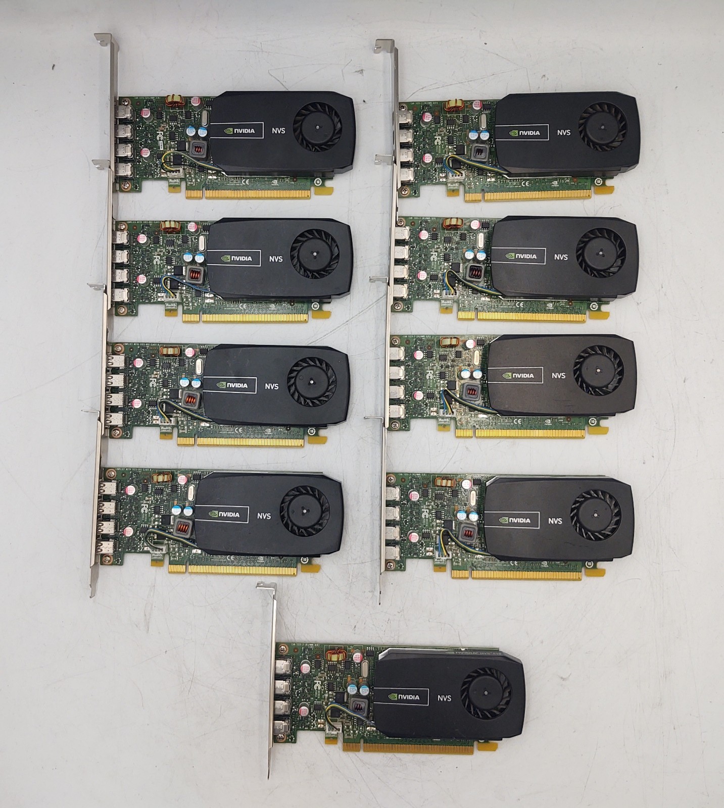 LOT OF 9 NVIDIA QUADRO NVS 510 2GB VRAM 4x Mini DisplayPort Video Card