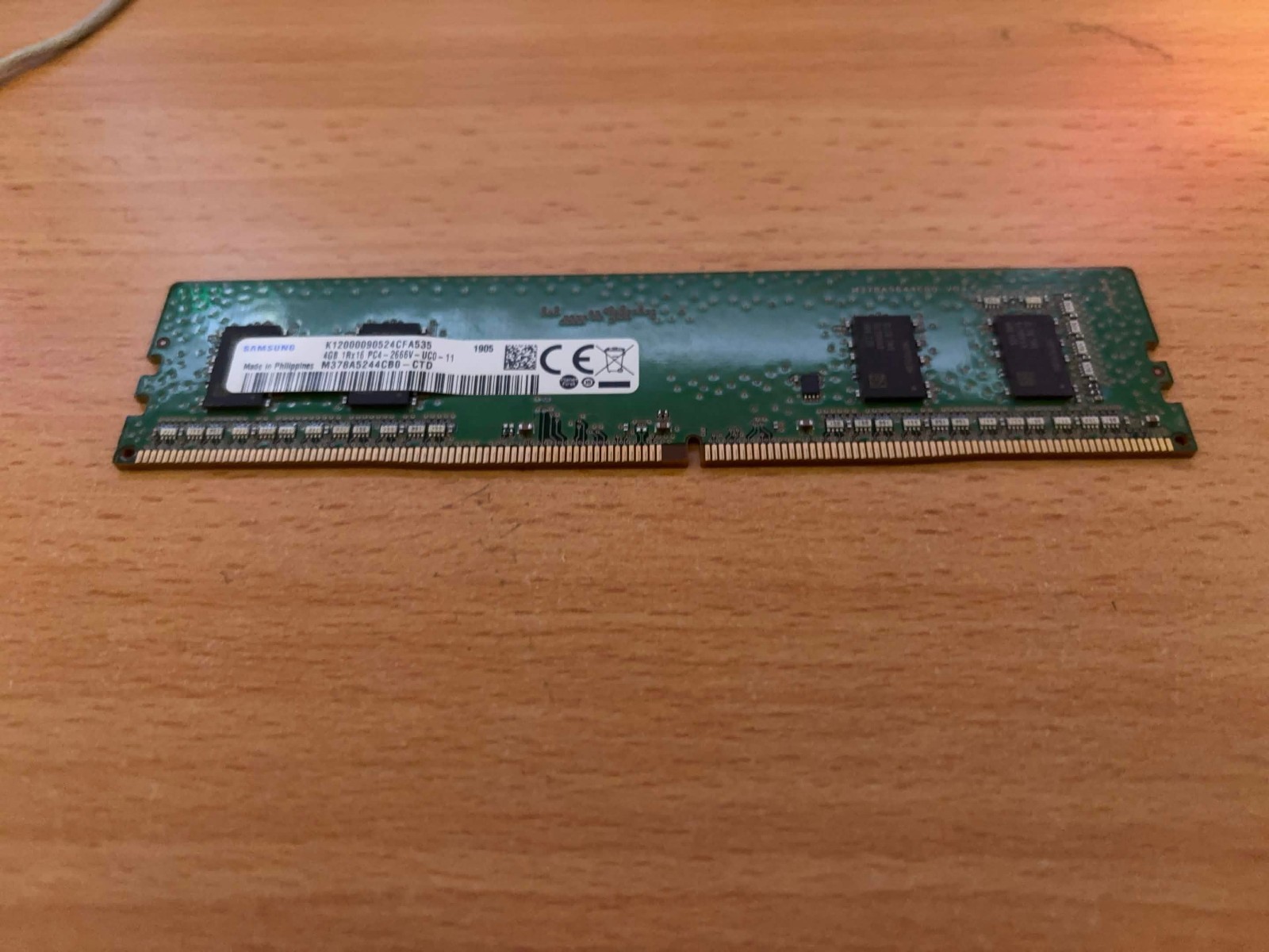 Samsung K12000090524CFA535 4GB DDR4 RAM 1x4GB 1Rx16 PC4 2666v 2666MT Passes MT86