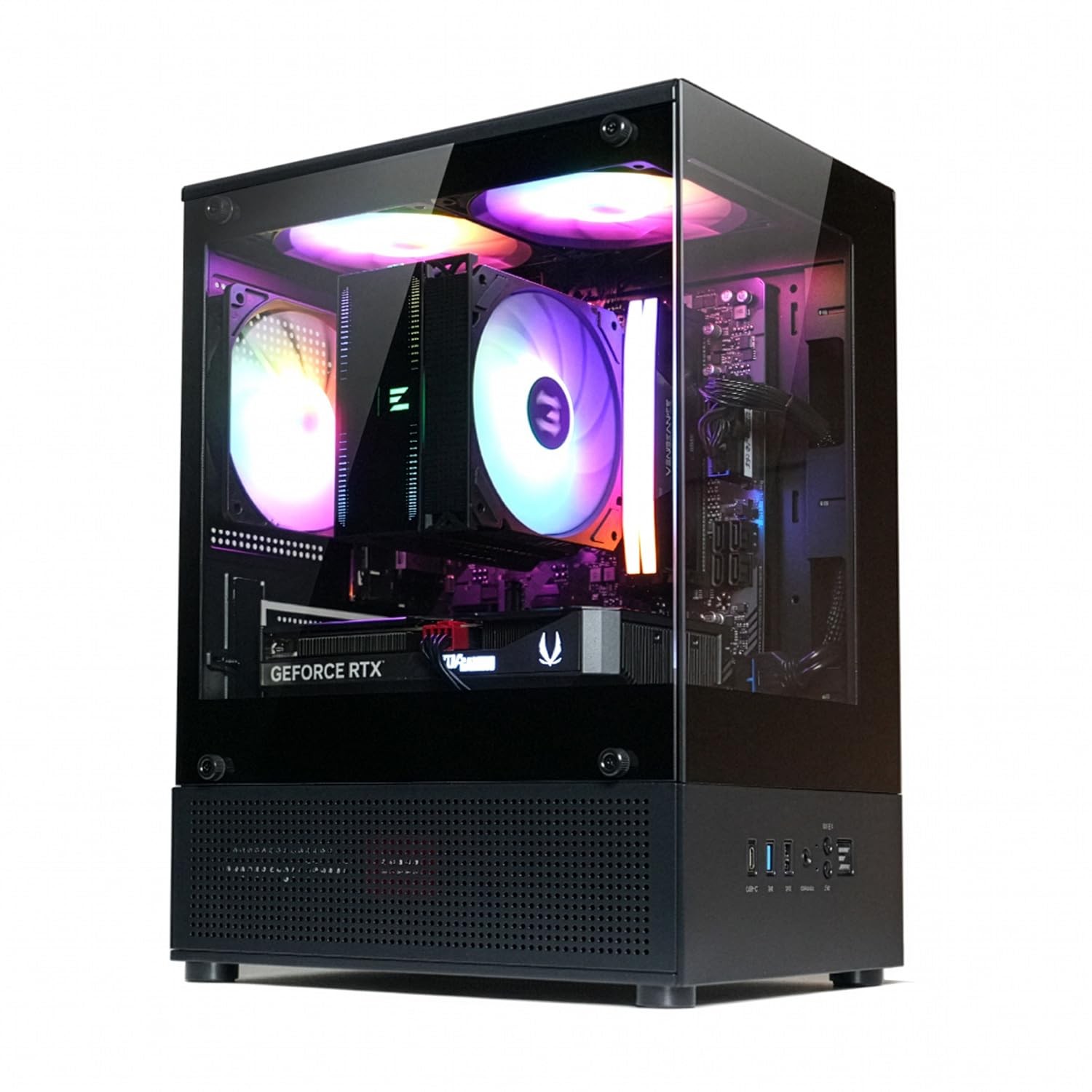 Zalman CUBIX-G Micro-ATX PC Case, MATX Case with 3 X 120mm FRGB Fans Pre-Install