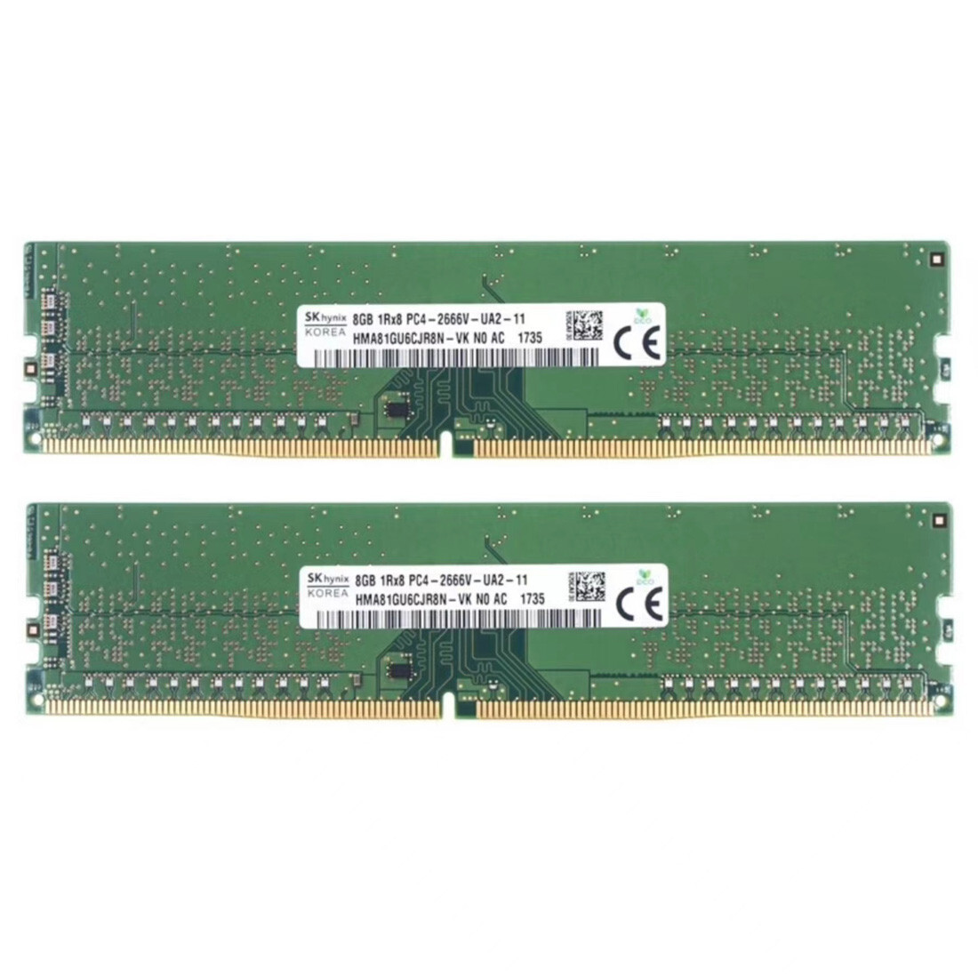 New Hynix 16GB (2X8GB) DDR4 2666MHz PC4-21300 UDIMM Memory Ram HMA81GU6CJR8N-VK