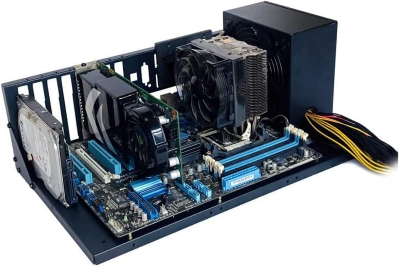 Versatile ATX/M-ATX/ITX Open Chassis Case Rack – 305x245mm Alloy Steel Design
