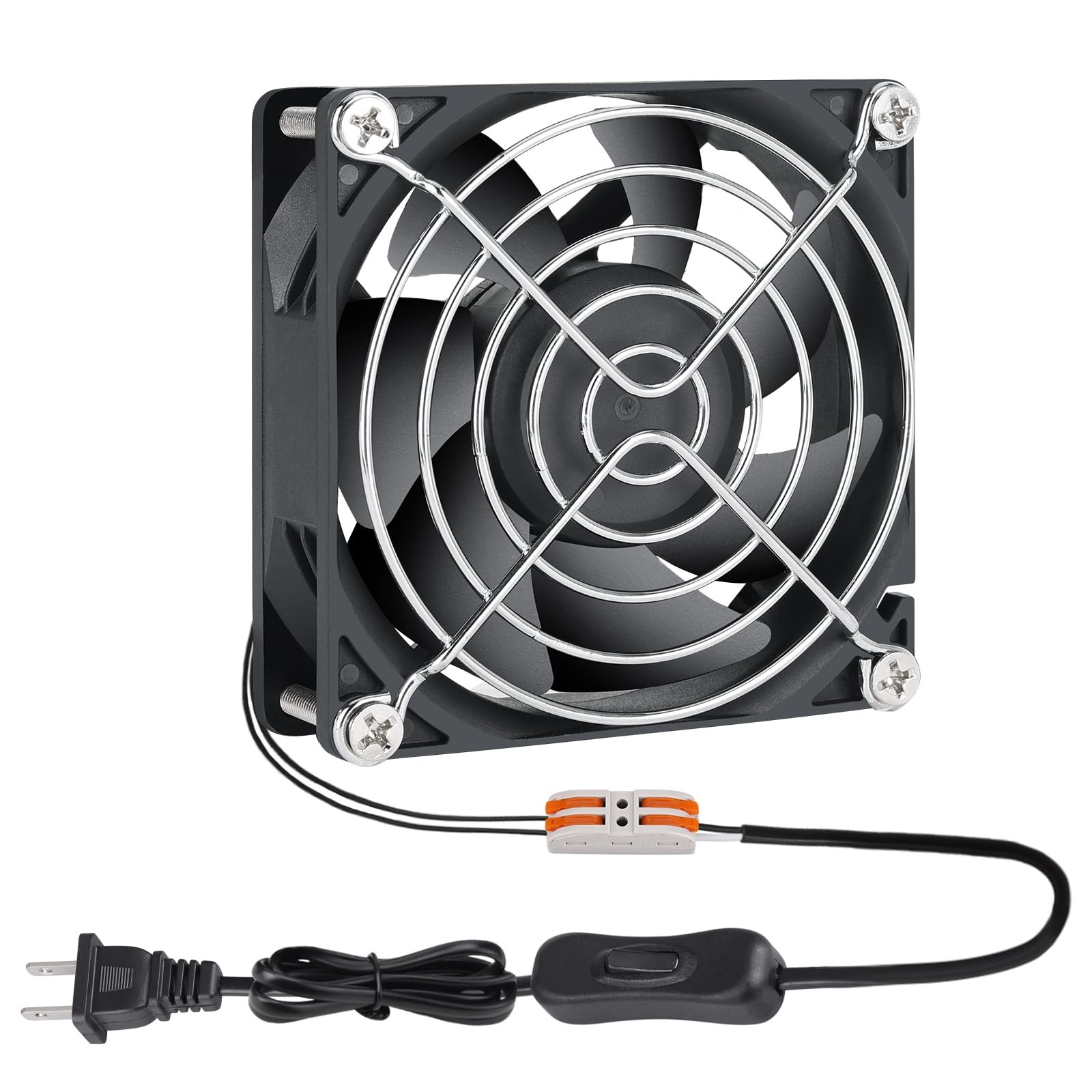 Muffin Fan 110V 120V 220V 3 Inch Fan with AC Plug Electronic Cooling Fan 80Mm X