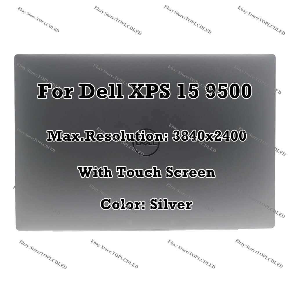 Silver 15.6″ Dell XPS 15 9500 UHD 4K LCD Display Touch Screen Assembly Complete