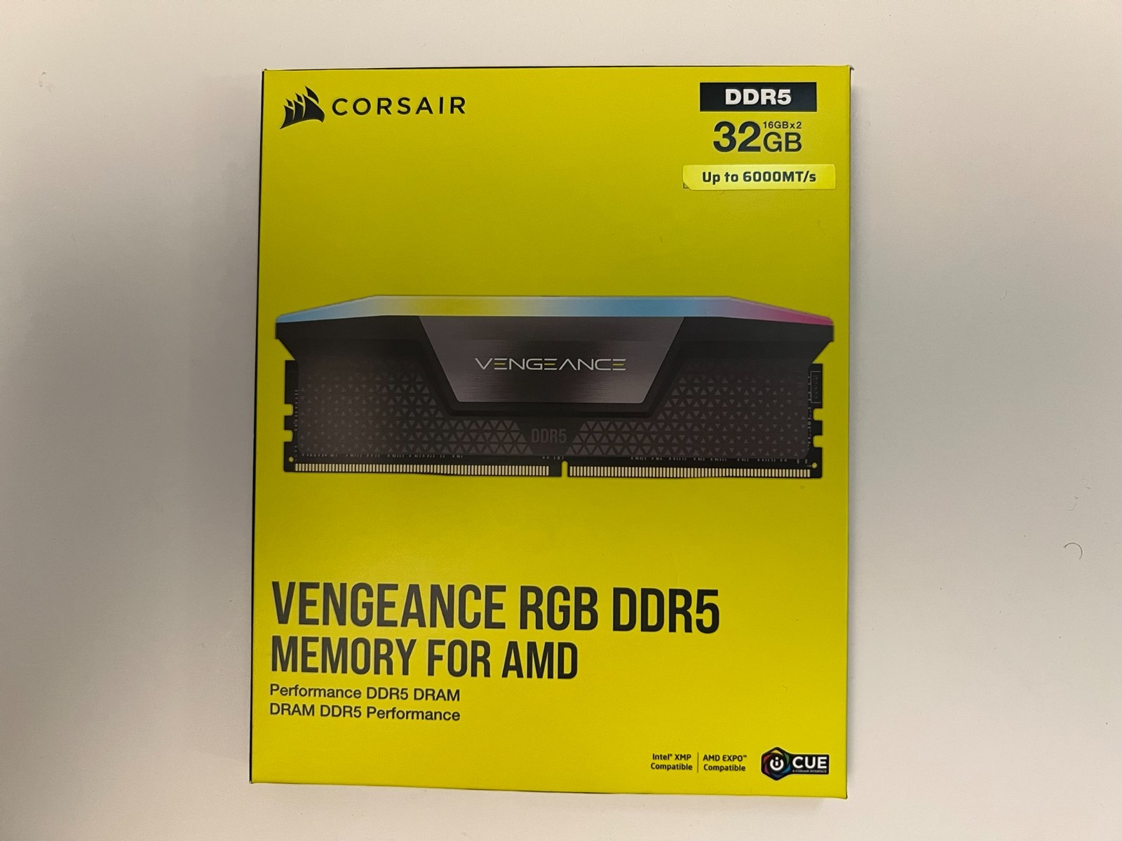 Corsair VENGEANCE RGB 32GB (2 x 16GB) DDR5-6000 PC5-48000 CL36 Desktop Memory