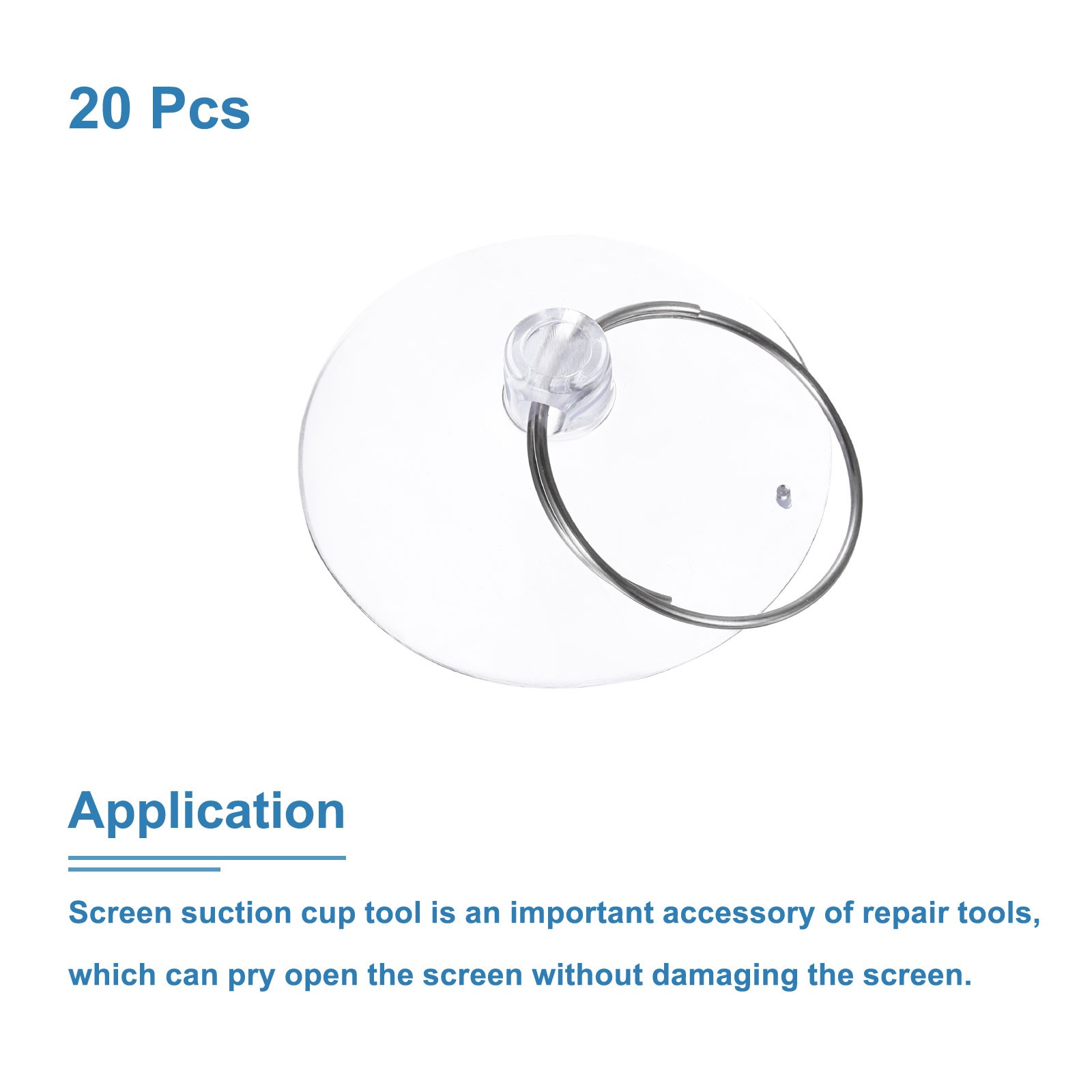 Uxcell 20pcs Screen Suction Cup Phone Pry Repair Opening Tool for LCD, 40mm