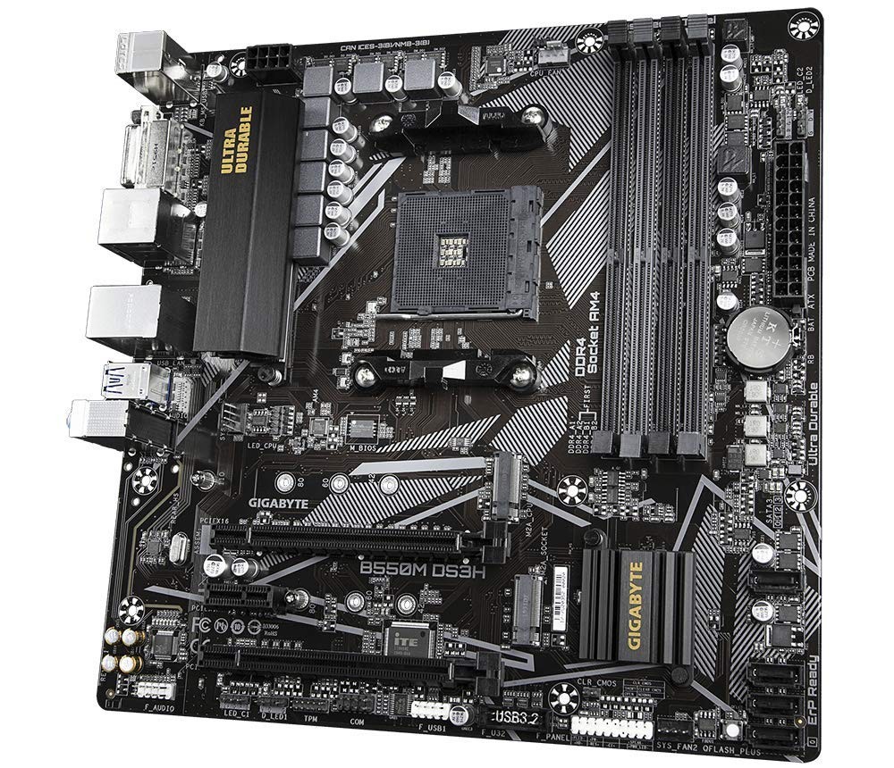 B550M DS3H (AM4 AMD/B550/Micro ATX/Dual M.2/SATA 6Gb/s/USB 3.2 Gen 1/PCIe 4.0/HM