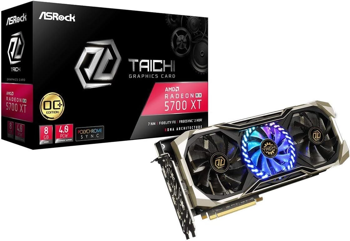 gpu graphics card amd asrock radeon rx 5070 xt taichi oc 8 gb ram