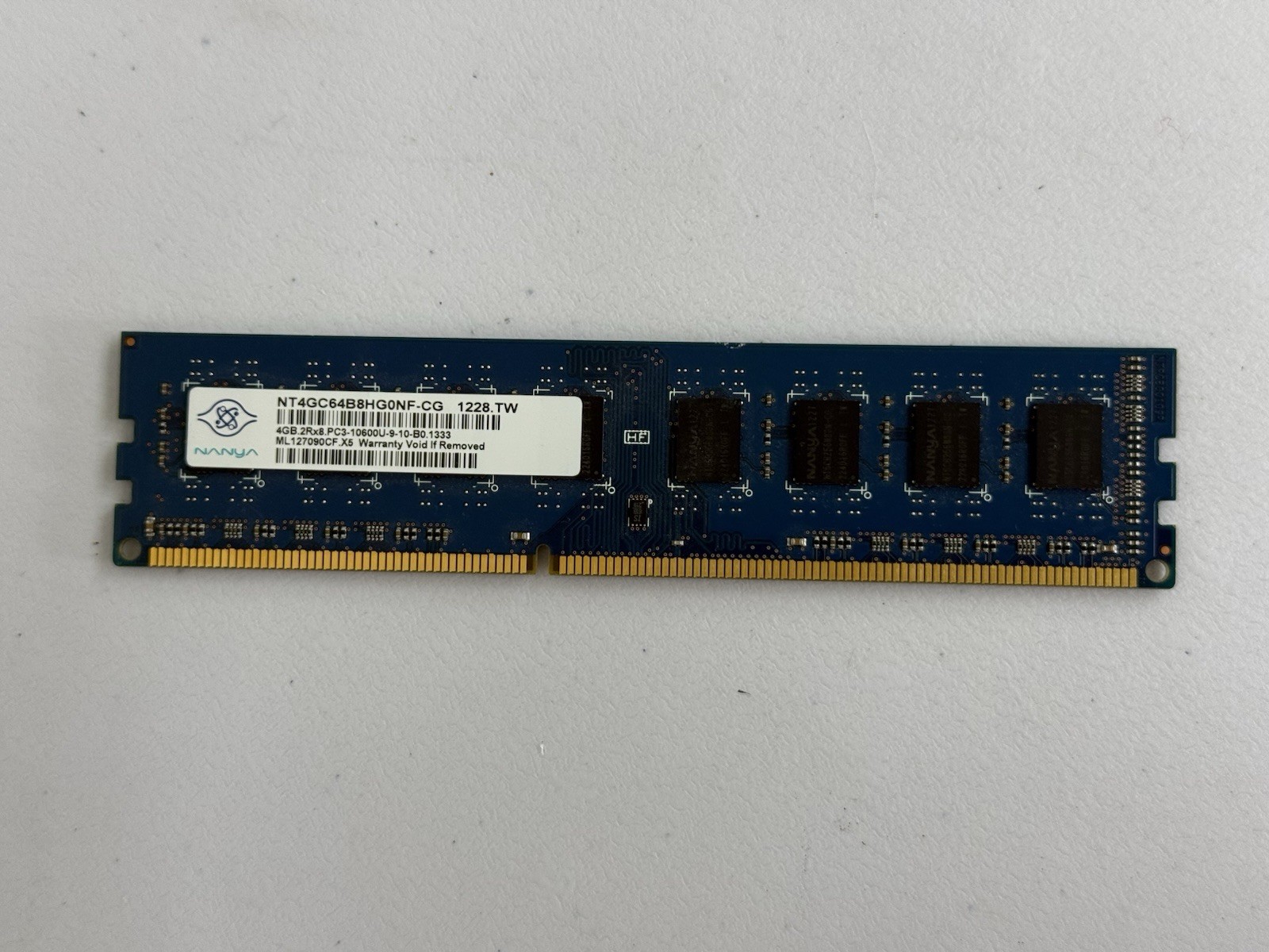 NANYA 4GB 2Rx8 PC3-10600U DDR3 Desktop Memory Ram NT4GC64B8HG0NF-CG