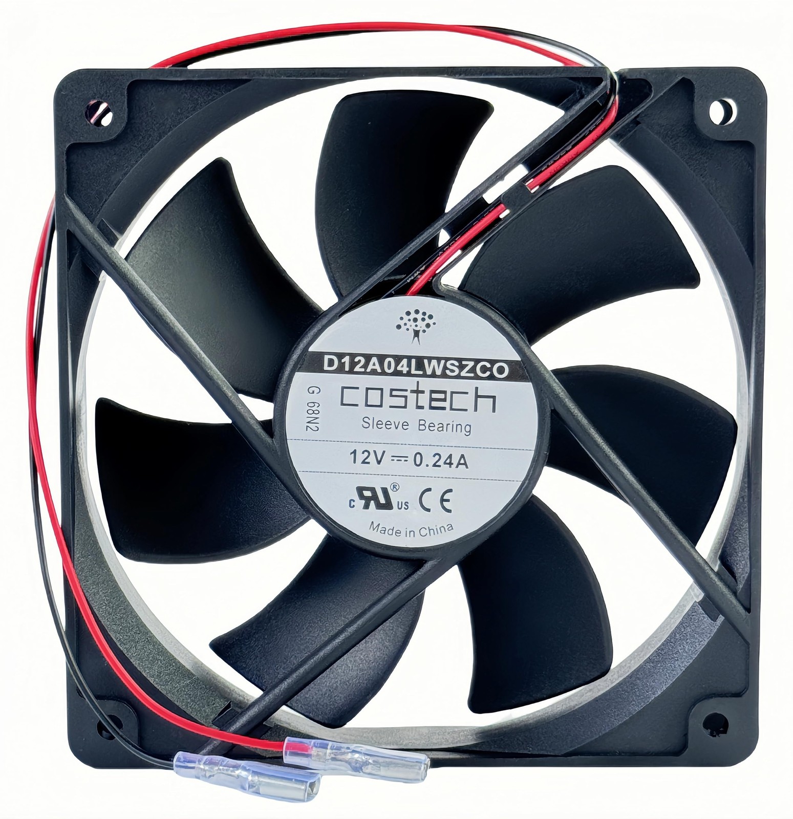 for COSTECH D12A04LWSZC0 Cooling Fan 12V 0.24A 12025 120x120x25mm 2-Wire Cool…