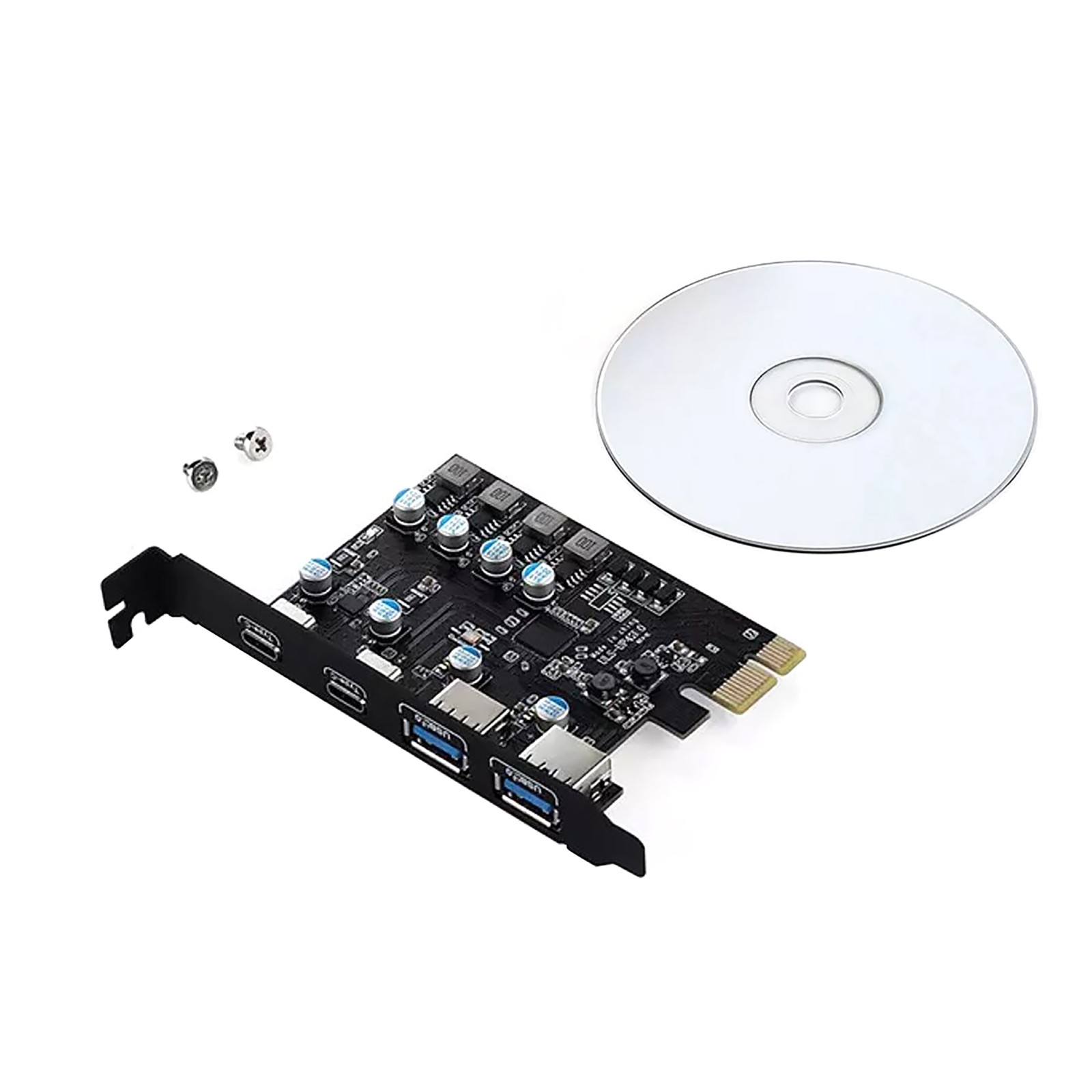 4 Ports USB3.0 PCI-Express Extension Card 2*USB-A 2*USB-C USB3.0 5Gbps
