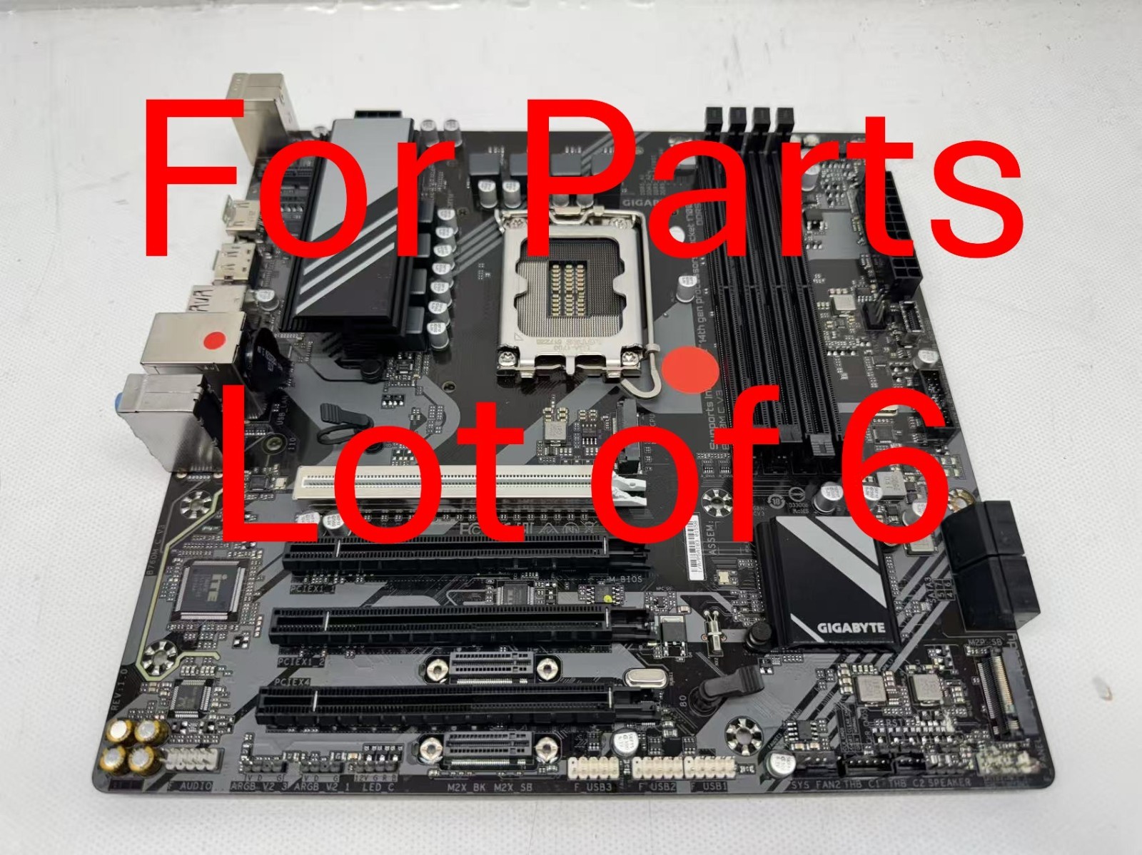 Lot of 6 *For Parts* GIGABYTE B760M C V3 Motherboard DDR5 Intel Socket 1700