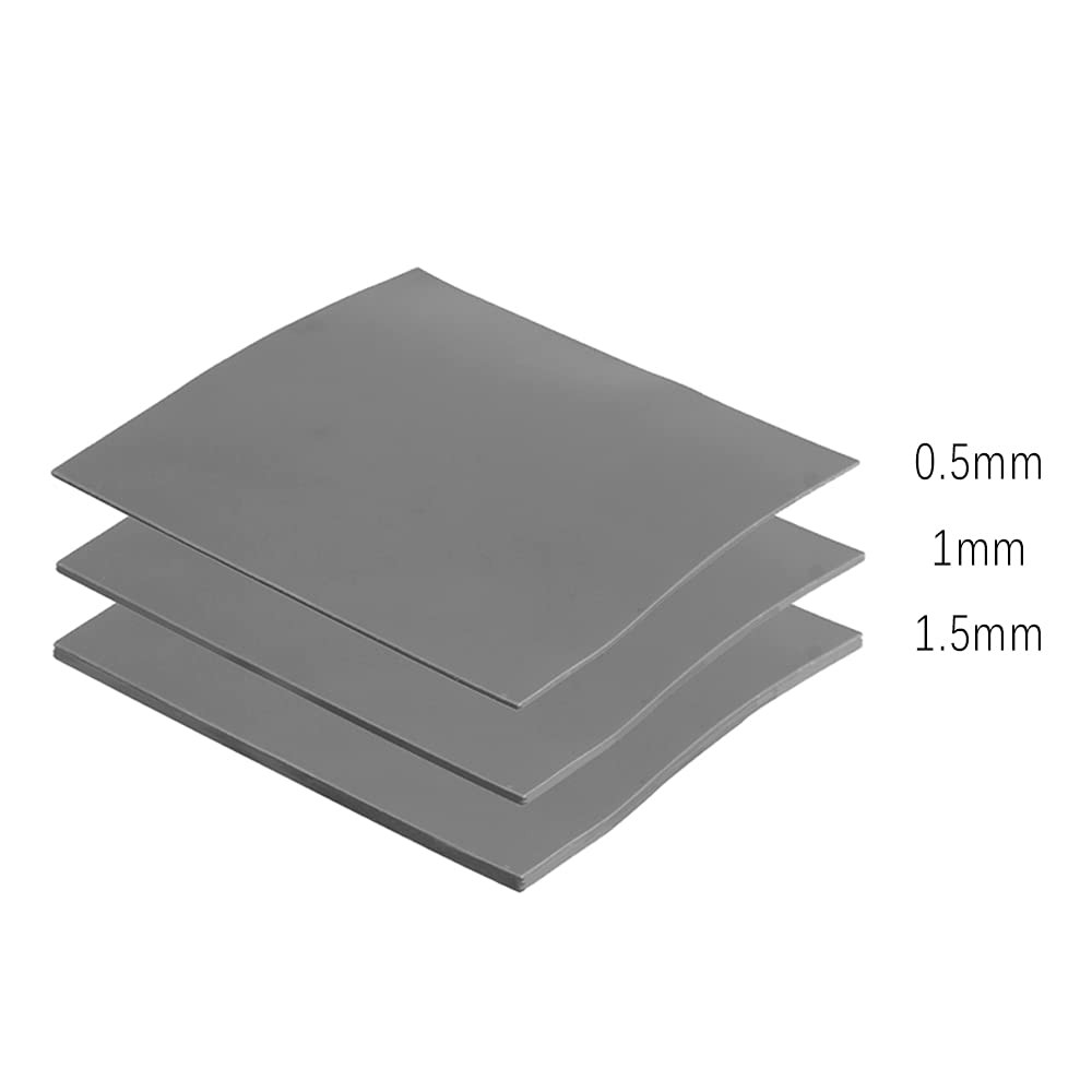3 Pack Thermal Pads, 100x100mm, 0.5mm, 1mm, 1.5mm, Highly Efficient Thermal C…