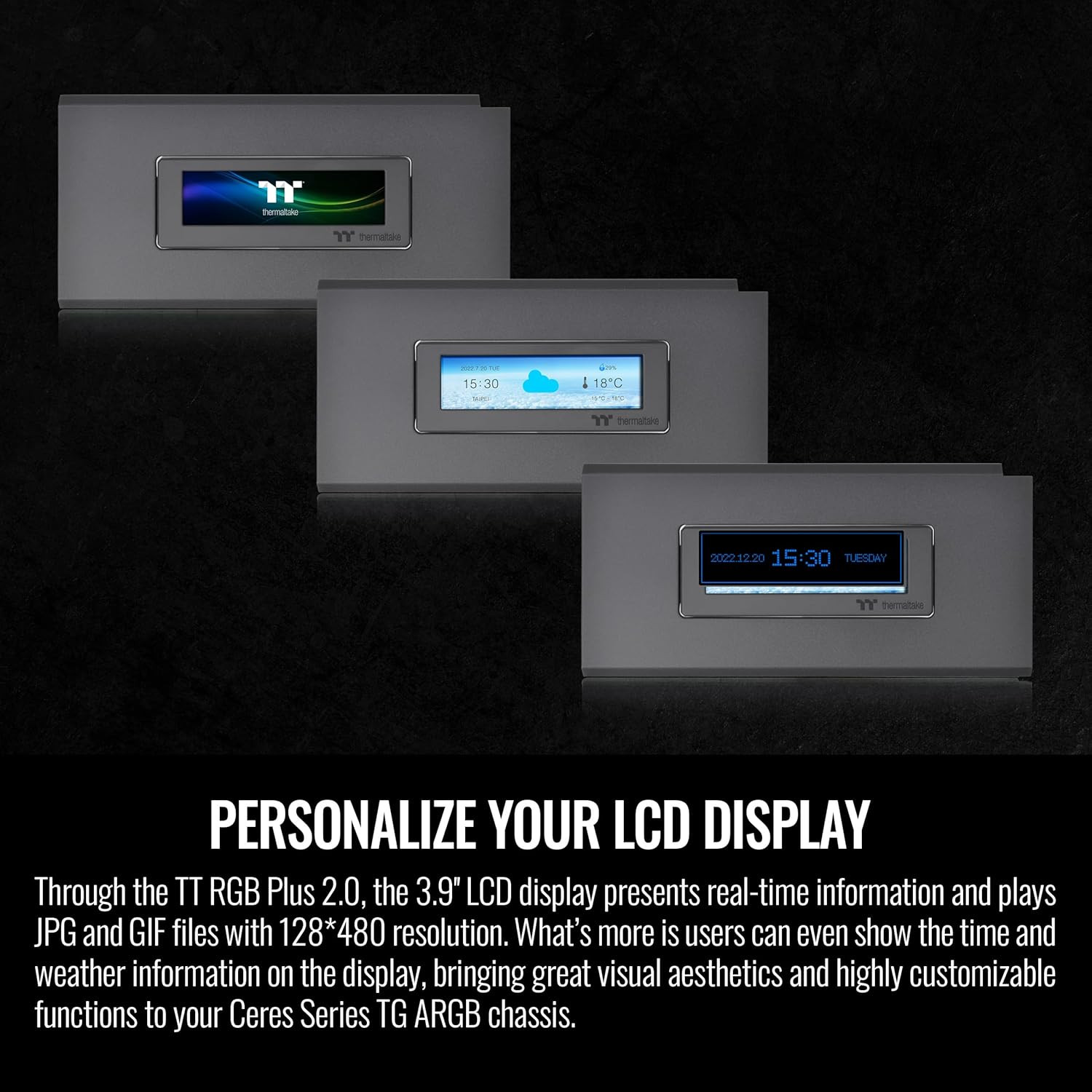 Ceres Series Black LCD Panel Kit, 3.9″ LCD Display, Supported by TT RGB plus 2.0
