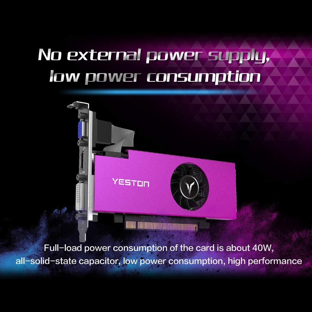 YESTON AMD Radeon RX550 4G D5 LP 640SP Graphics Card Video Card DVI HDMI VGA
