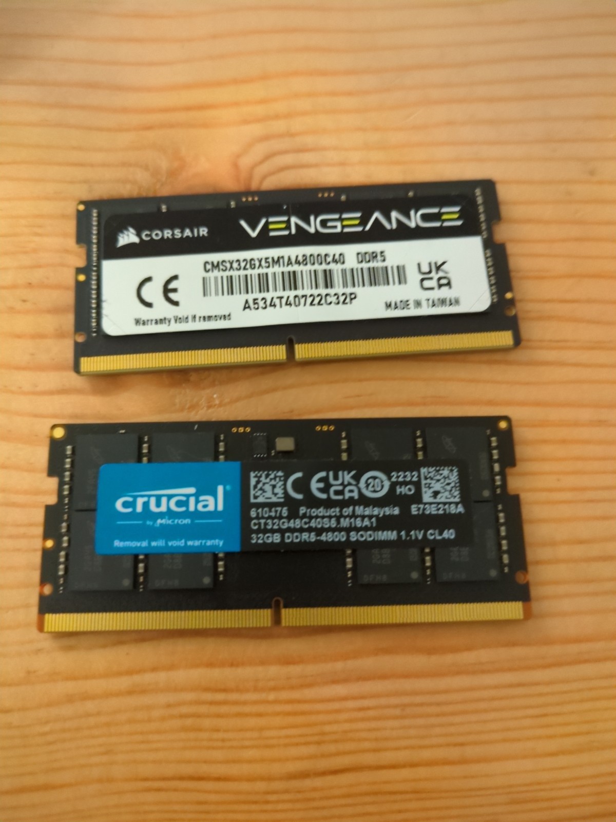 CRUCIAL CT32G48C40U5 64GB (32GB x2) DDR5 RAM Kit @ 4800 MT/s