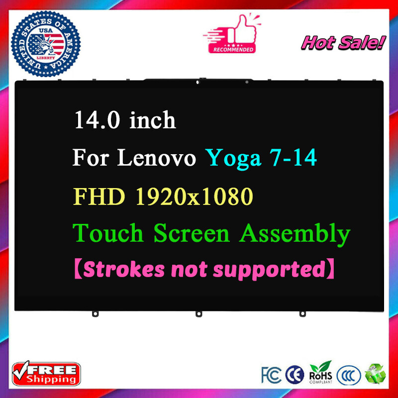 For Lenovo Yoga 7-14 7-14ITL5 7i-14ITL5 LCD Touch Screen Digitizer Assembly FHD
