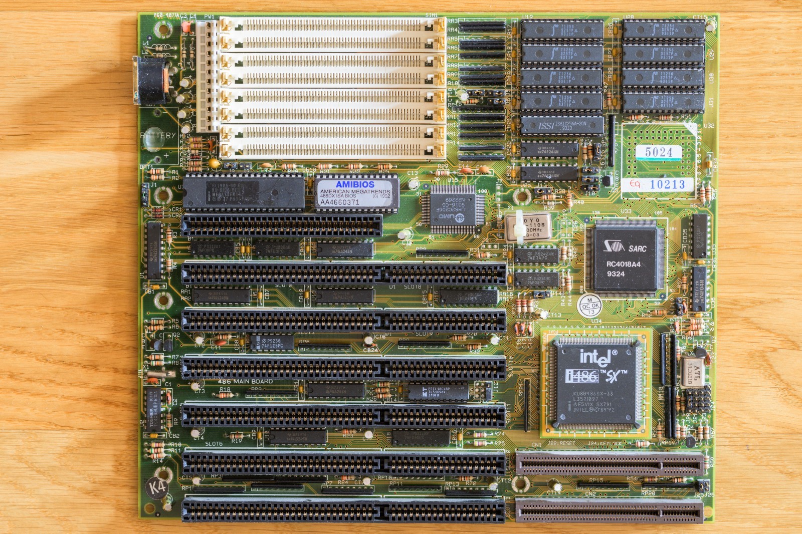 486 Vesa Local BUS / VLB Motherboard | PCChips M4xx P60-4077A Intel 486SX 33MHz