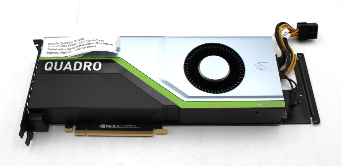 NVIDIA Quadro RTX 5000 16GB GDDR6 VRAM 3072 CUDA Graphics Card *Used/Tested*