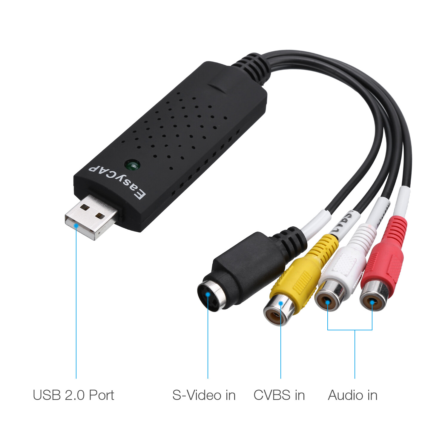 USB 2.0 Audio Video VHS to DVD VCR PC Converter Adapter Digital Capture Card Lot