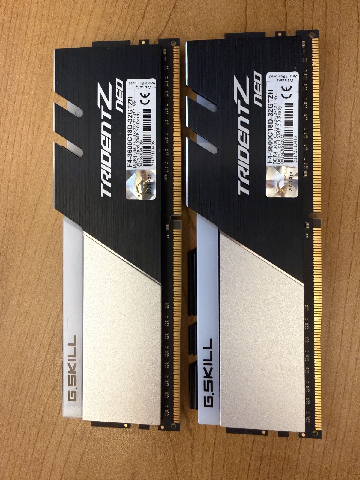G.Skill Trident Z NEO Series 32GB (2x16GB) DDR4 RAM 3600MHz (F4-3600C18D-32GTZN)