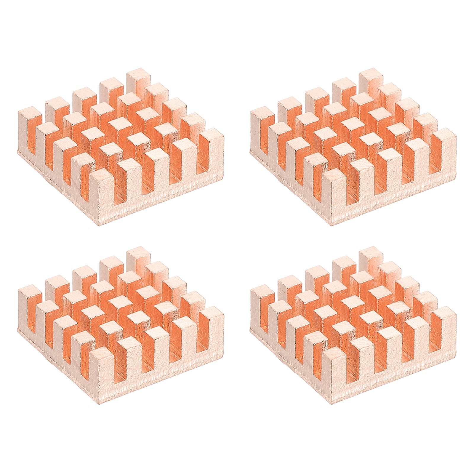 4 Pcs Copper Heatsink 17x17x6mm, Heat Sink Cooler Radiator for