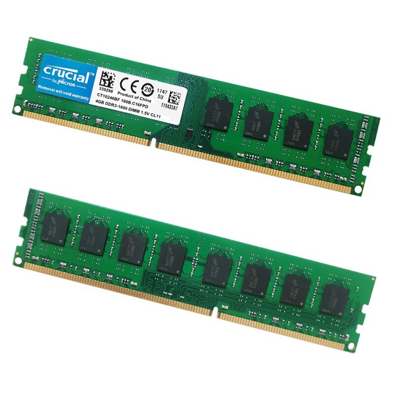 CRUCIAL DDR3 2x 8GB 16GB PC3-12800 Desktop 1600MHz 240pin DIMM Memory RAM 16G 8G