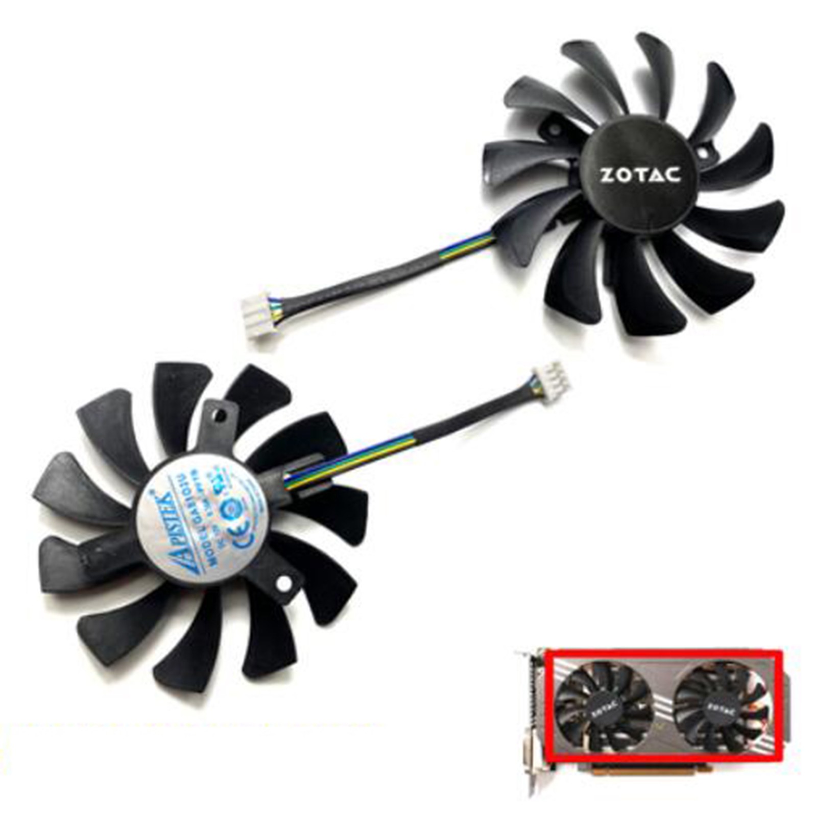 Replacement Cooling Fan for ZOTAC GeForce GTX 970 4GB Graphics Cards Spare Part