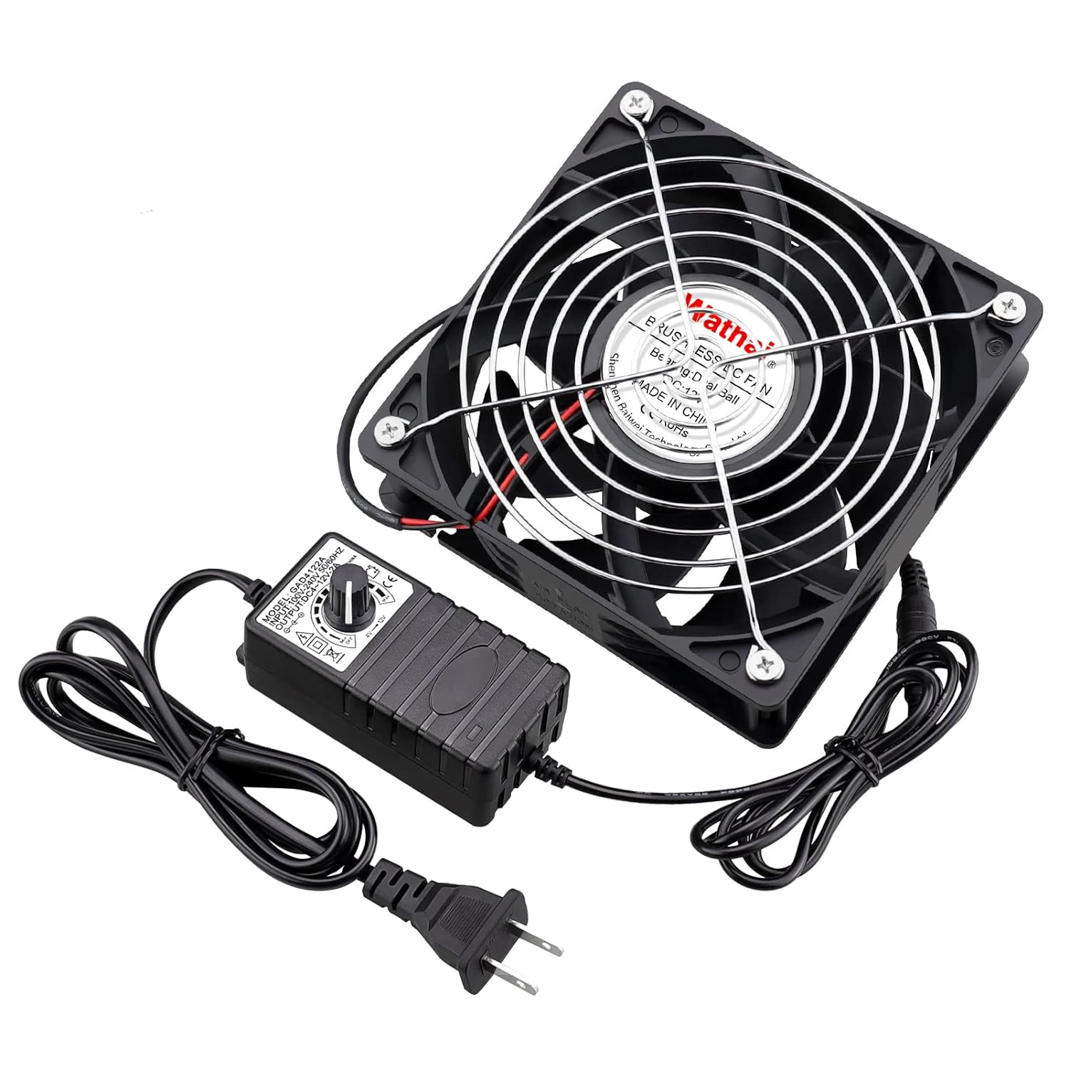 120Mm X 38Mm 110V 220V AC Powered Axial Fan,12V Variable Speed Controller with A