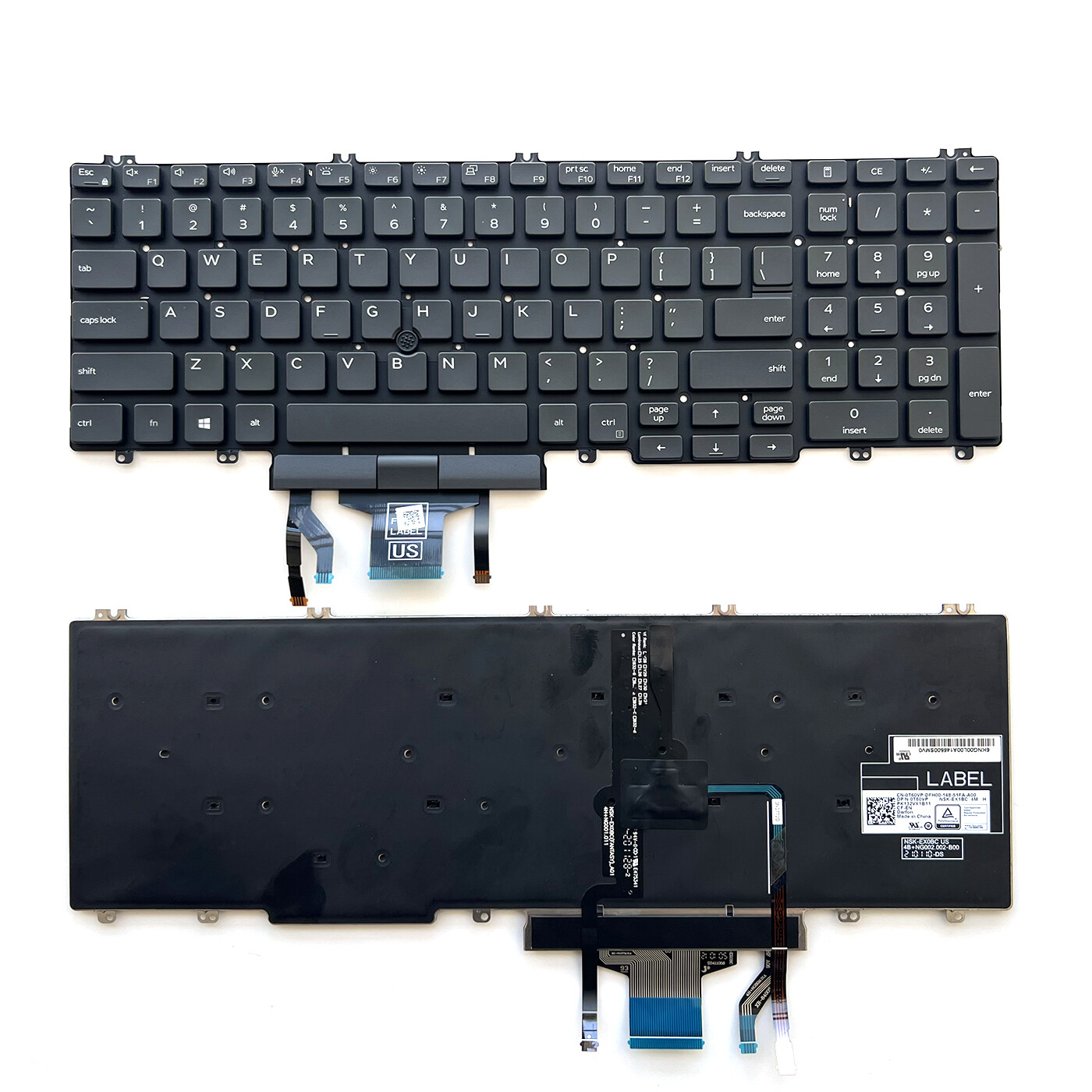 New US Keyboard w/Backlit For Dell Latitude 5500 5501 5510 5511 Pointer MMH7V