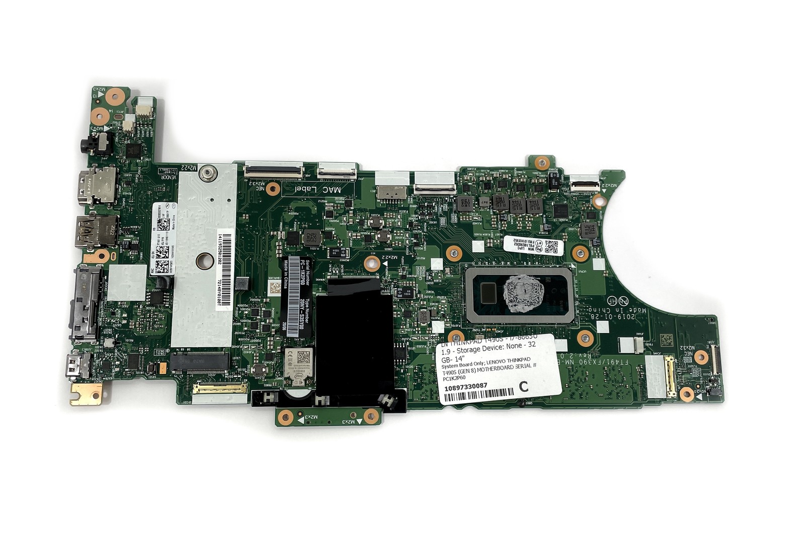 Lenovo ThinkPad T490S i7-8665U 1.9GHz Motherboard w/o Fan 5B21C98843