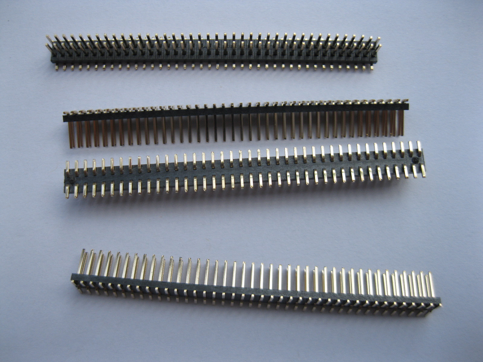100 pcs Gold Plated SMD SMT 1.27mm Breakable Male Pin Header 2×40 80pin Dual Row