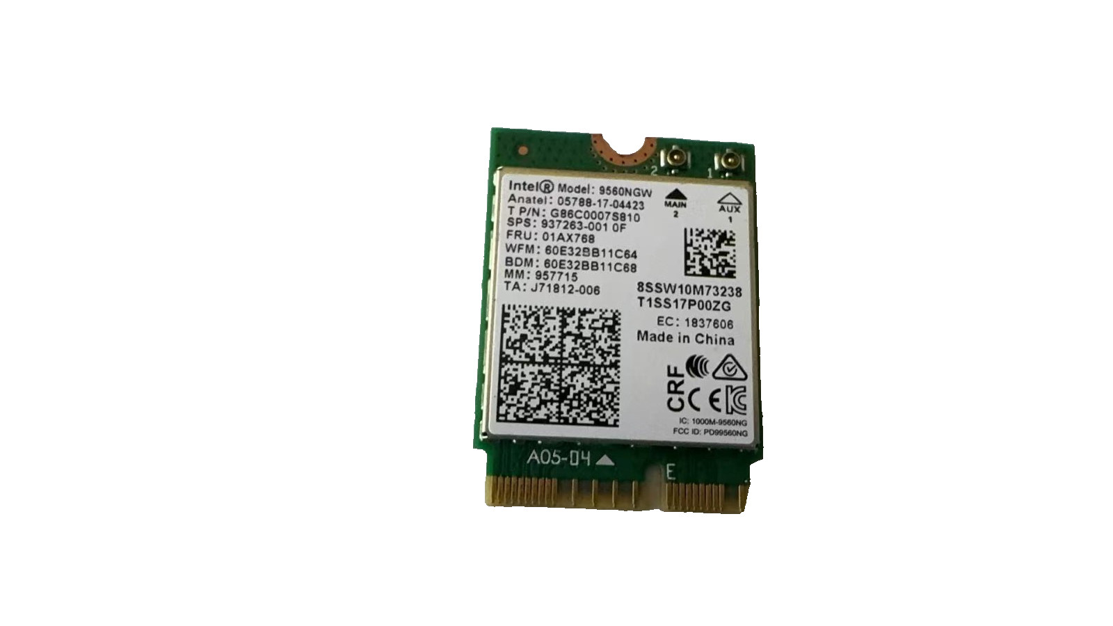 Lot2 Intel 9560NGW Wireless-AC9560 802.11AC WLAN Bluetooth 5.1 01AX768