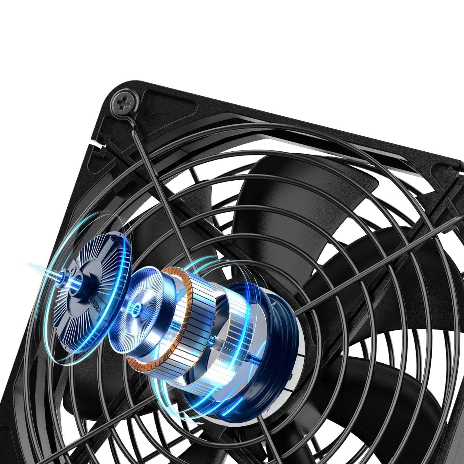 KEYNICE USB Cooling Fan 12cm 1500RPM 3-Speed Quiet PC Router Cooler