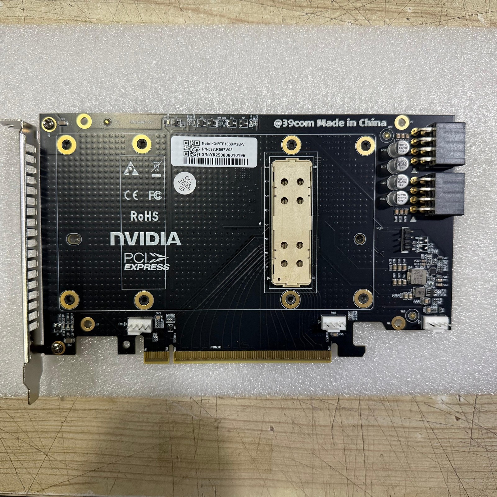 SXM2 To PCIE Adapter Board Supports Nvidia Tesla P100 V100 16GB 32GB w/bracket