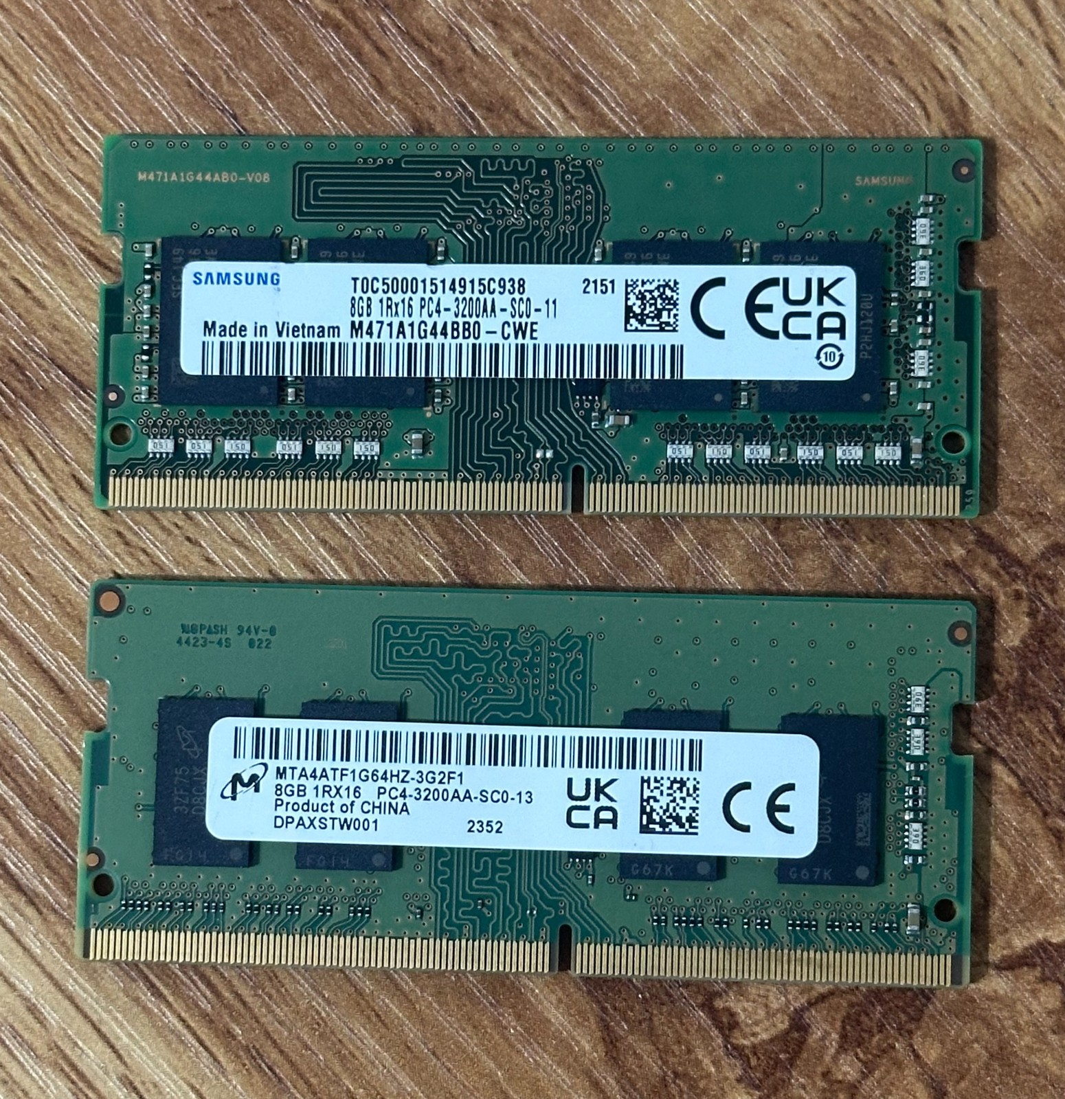 16GB(2x8GB DDR4 3200MHz Samsung Micron 1Rx16 SODIMM PC4-3200AA Gaming RAM Memory