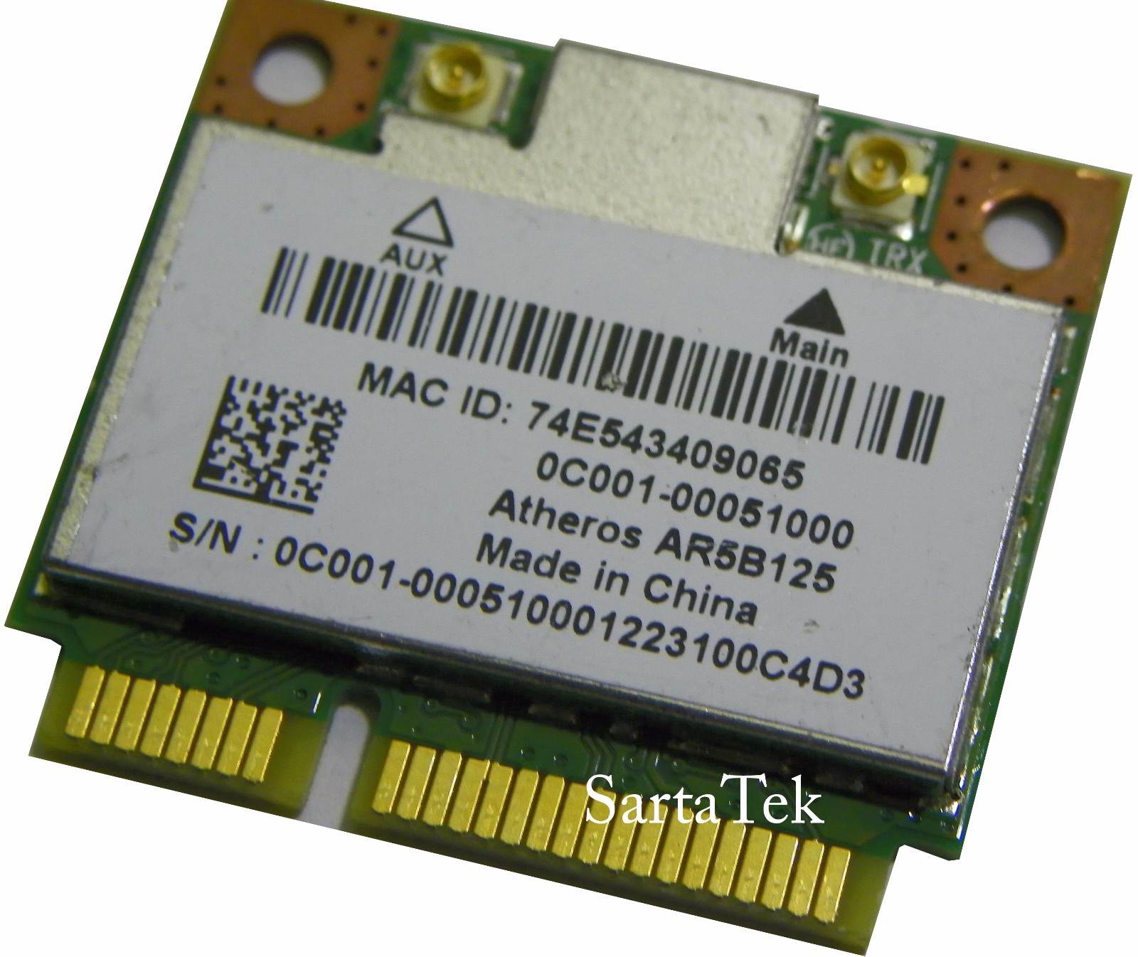 Asus OEM 0C001-00051000 bgn Wireless PCIe Half AR5B125 AR9485