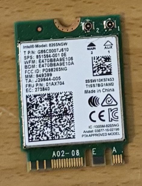 Intel Wireless-AC 8265 NGFF Dual Band 802.11ac 867Mbps + Bluetooth 4.2 Wifi Card