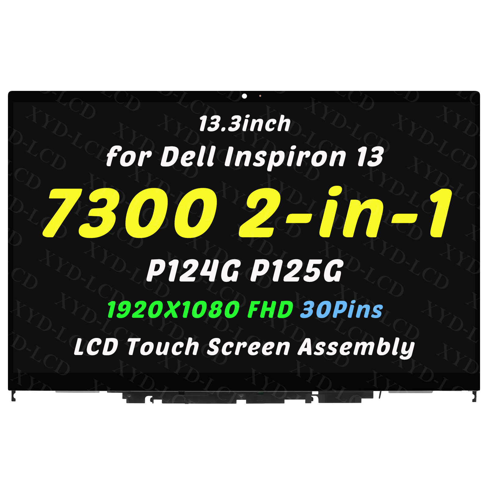 13.3in LCD Touch Screen Digitizer FHD for Dell Inspiron 13 7300 2n1 FHDKN 0FHDKN