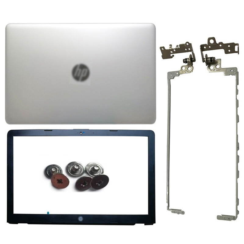 New for HP 15-BS 15-BW 15T-BR 15Q-BU LCD Back Cover+Front Bezel+Hinges Silver