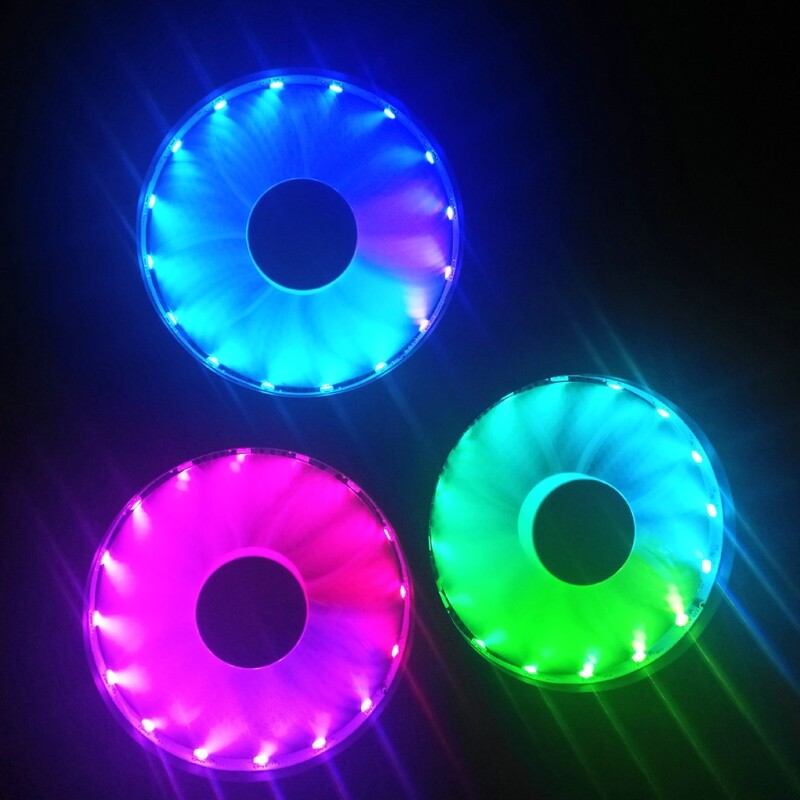 Coolmoon Chassis PC Fan Adjust RGB Cooling 120mm Control Computer Cooler