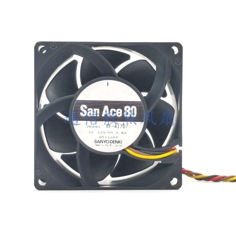 SanAce 8038 XF-41707 DC 12V 3.8A 8CM High Speed Server Cooling Fan