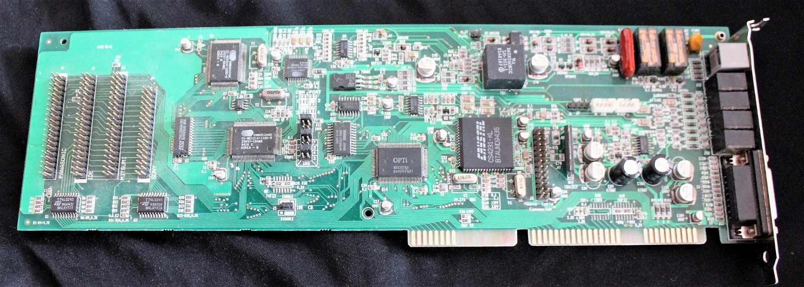 1994 Boca ISA Sound/Modem Card • OPL3 Compatible • Crystal CS4231-KL Rare
