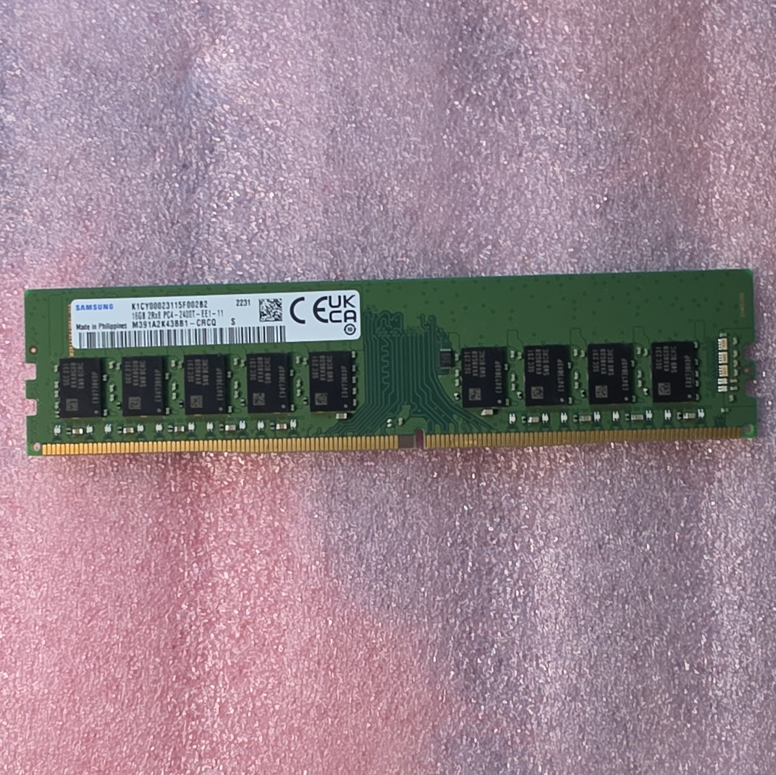 Samsung 16GB DDR4 2400MHz PC4-19200 ECC UDIMM Server Memory RAM M391A2K43BB1-CRC