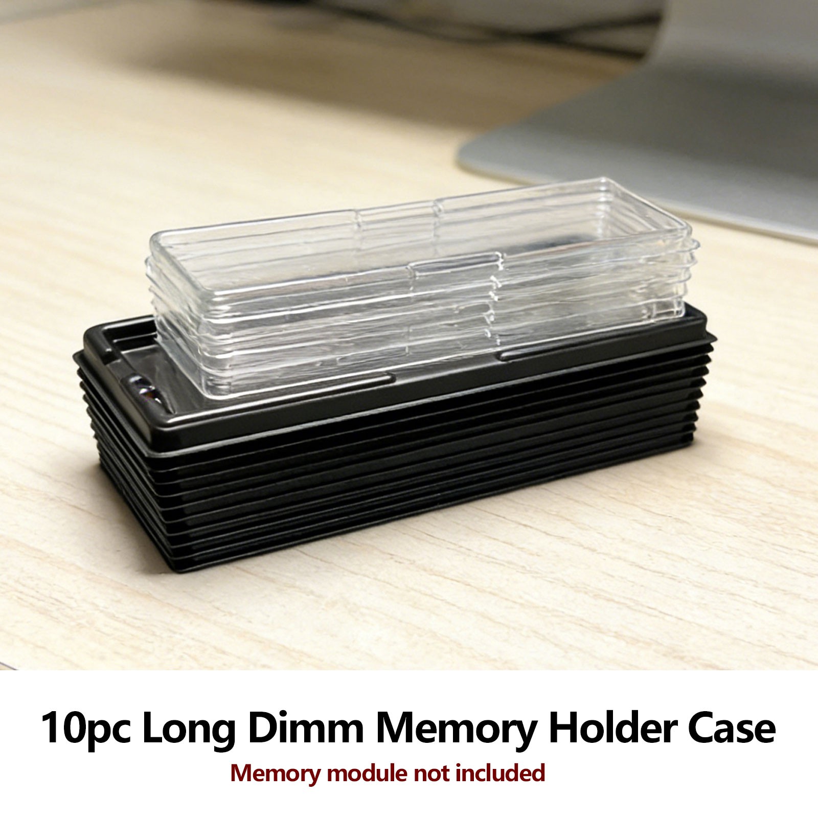 10x Long Dimm Memory Holder Case Clamshell for DDR, DDR2, DDR3, DDR4 and DDR5