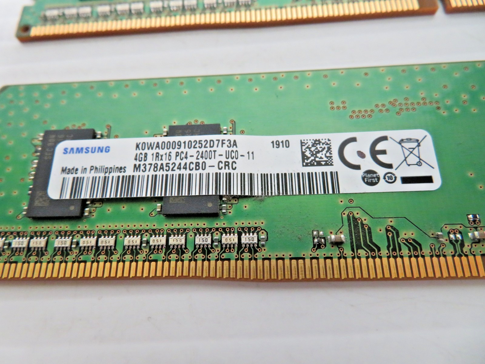 16GB (4x 4GB) Samsung 1Rx16 DDR4 PC4-2400T UDIMM RAM M378A5244CB0-CRC