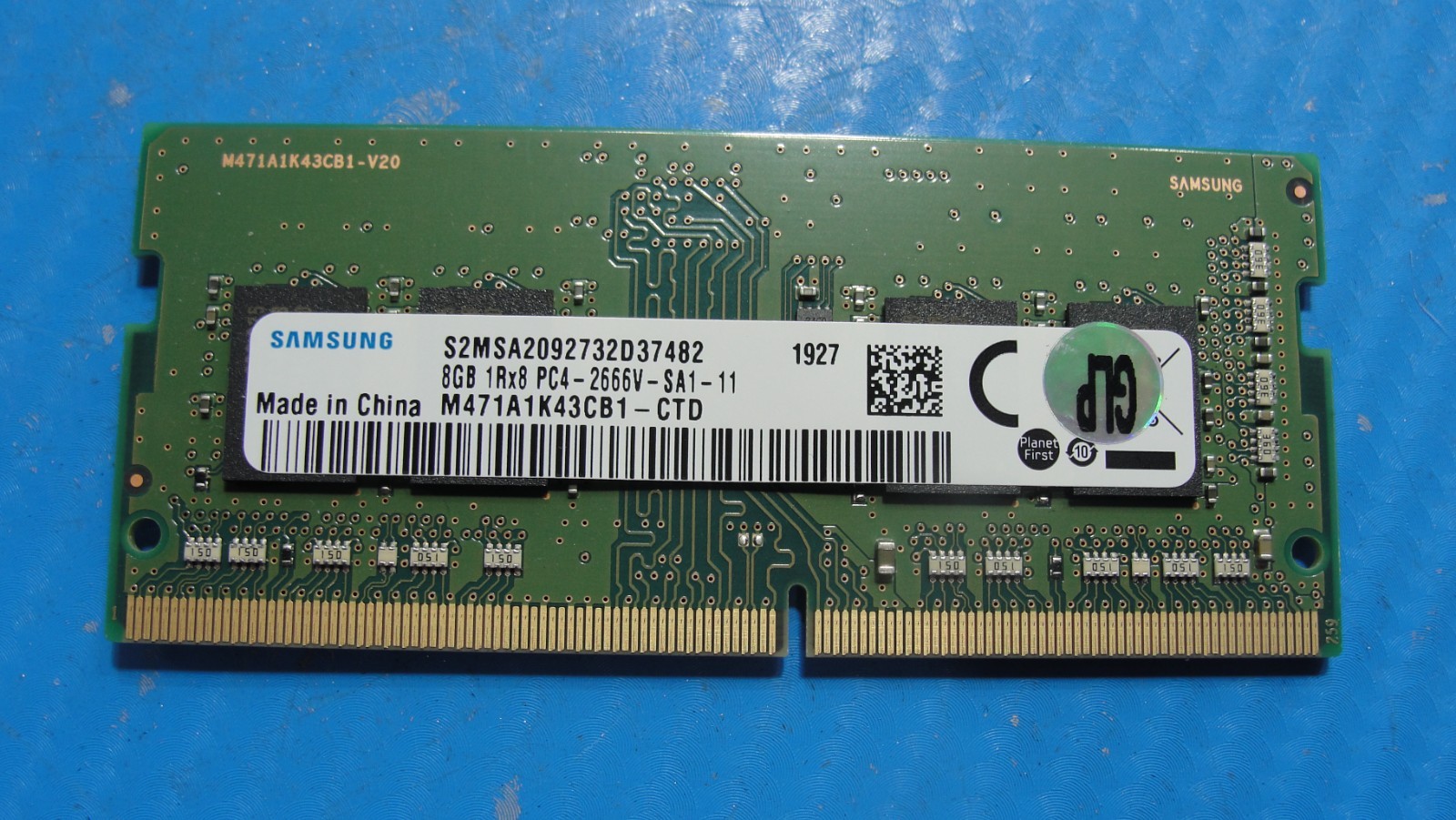 HP 15m-dr1012dx Samsung 8GB 1Rx8 PC4-2666V SO-DIMM Memory RAM M471A1K43CB1-CTD