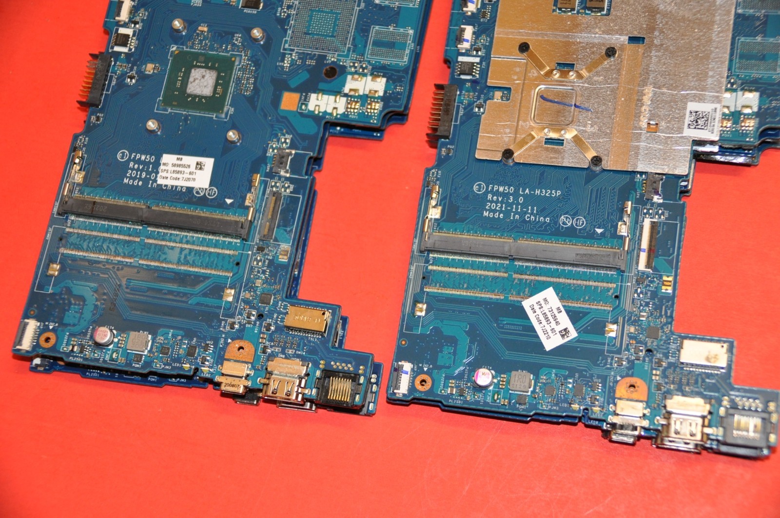(Lot of 6) HP 15-DW Laptop Motherboard LA-H325P Intel N5030 (For Parts/Repair)
