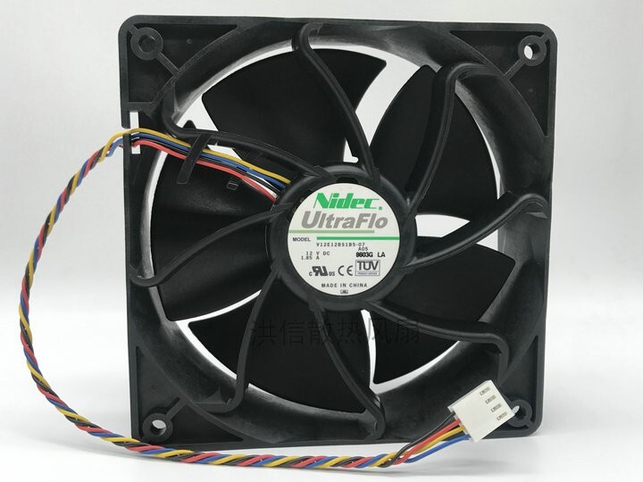 Nidec V12E12BS1B5-07 12V 1.85A 12038 for Ant S7 S9 special cooling fan 4pin