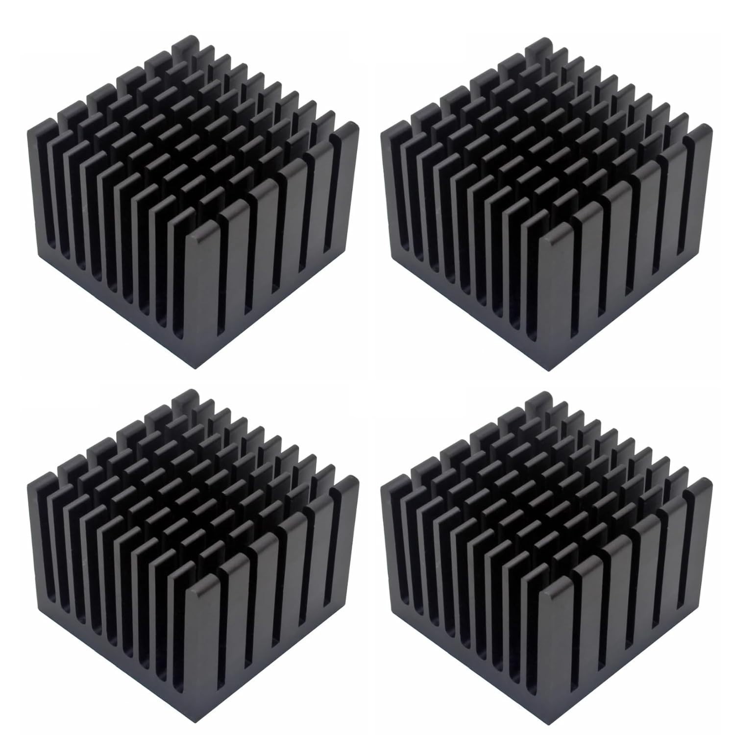 4pcs 40mm Heatsink 40x40x30mm +Thermal Conductive Tape, Aluminum Cooler Heat